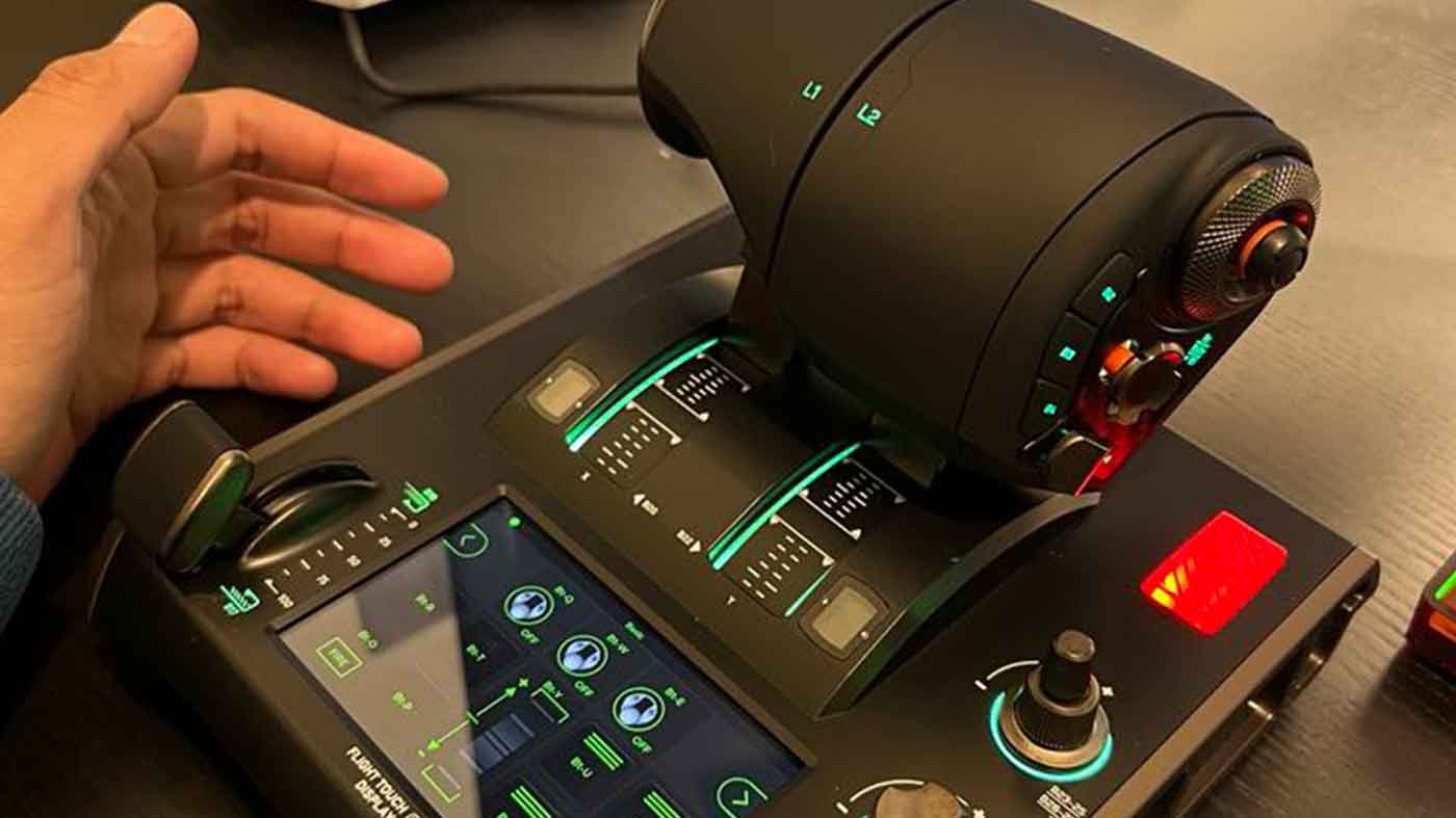 turtle-beach-velocity-one-throttle-hotas Détail de la manette des gaz HOTAS Turtle Beach VelocityOne Flight Deck pour PC avec boutons programmables